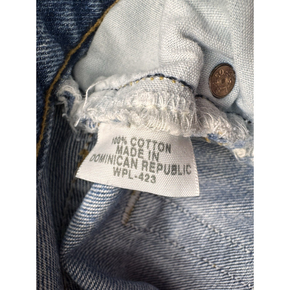 Levis 501 Button Fly Vintage Denim Blue‎ Jeans Men's 34x34 Distressed Y2K - Picture 6 of 6